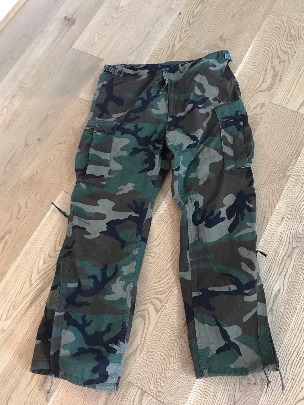 US military Woodland Camo Chemical protectant over garment trousers